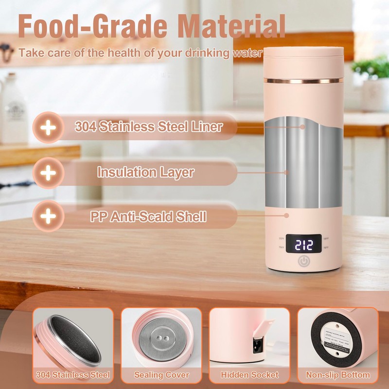 Travel Electric Kettle Portable Mini Kettle,Small Hot Water Boiler with