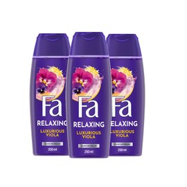 FA Luxurious Moments Shower Gel (3 x 250 ml) 95% Ingredients of Natural Origin, Nourishing Shower Cream for a Wonderful Journey with Luxurious Fragrance of Pink Viola