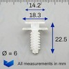 VVO® 7739801 Clips for Interior Trims for Attaching Door Panels