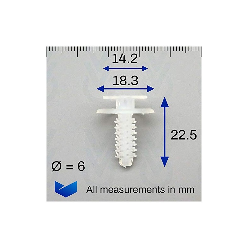 VVO® 7739801 Clips for Interior Trims for Attaching Door Panels