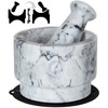 Laevo White Marble Mortar and Pestle Set - Heavy Duty