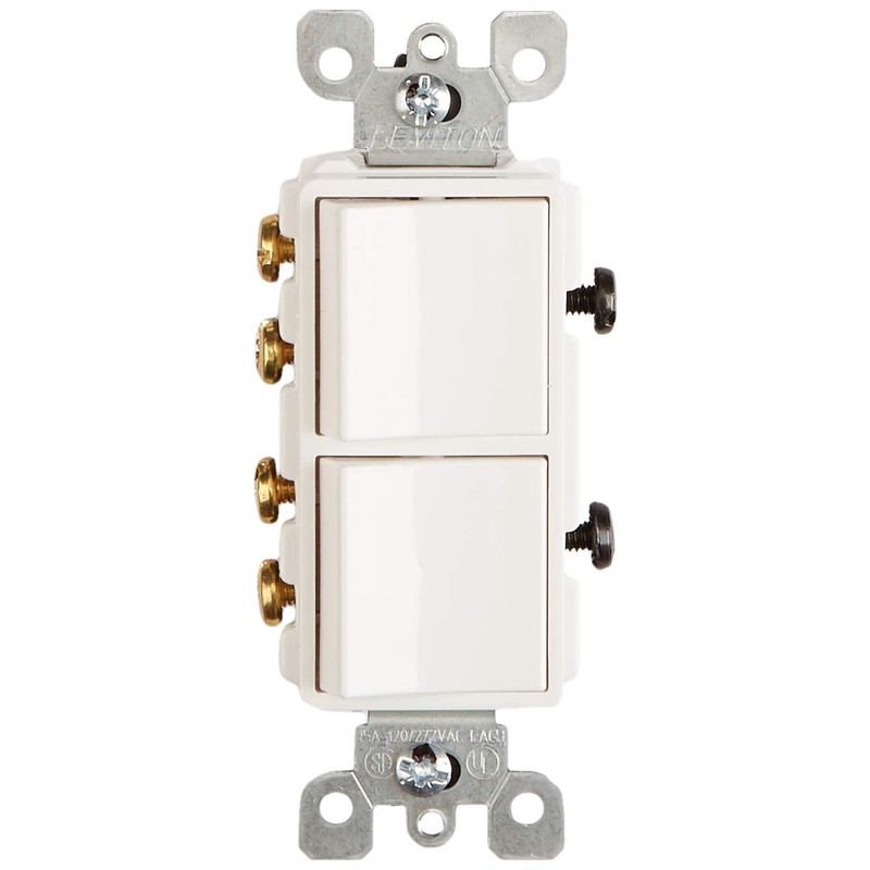 Leviton 5643-W 15 Amp, 120/277 Volt, Decora Brand Style 3-Way