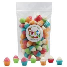 FirstChoiceCandy 3D Rainbow Juicy Gummy Candy (3D Cupcake, 2.2 Pound (Pack of 1))