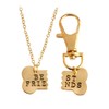 Meiligo® Fashion 2 Pcs Couples Alloy Dog Bone Necklace Key