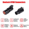 JRready ST6286 1 Pin DTHD Connector 4 Sets,IP67 Waterproof Single