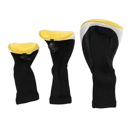 3Pcs Club Covers, Breathable Scratch Proof Covers with Interchangeable Tags 1 3 5, Accessories Hybrid Covers, Club Protective Cover (Yellow