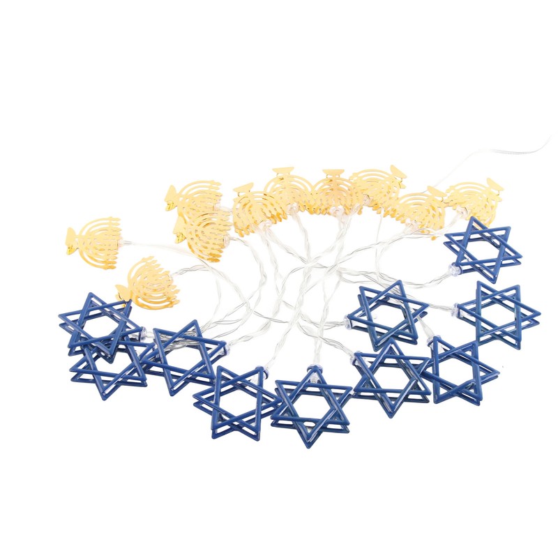 LED Hanukkah String Lights Hexagonal Star Fairy Light 3 Meters