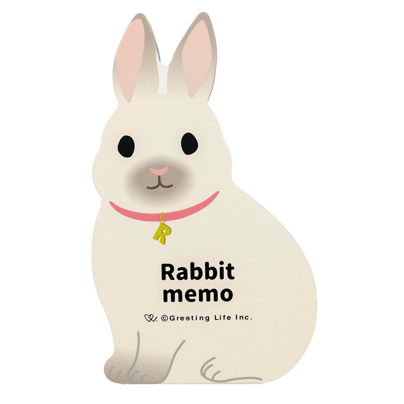 Greeting Life Animal Die Cut Memo Rabbit ETN-190