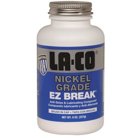LA-CO EZ Break Nickel Grade Antiseize Paste, 2600 Degree F Temperature, 8 oz Jar with Brush in Cap