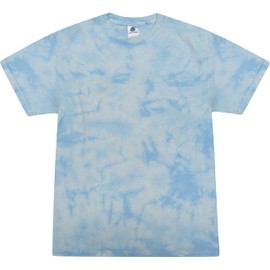 Colortone Crystal Wash Tie Dye T-Shirt for Men and Women, Crystal Carolina Blue, Small