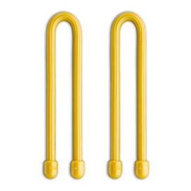Nite Ize Gear Tie 6" Neon Yellow Reusable Rubber Twisty Ties (4-Pack of 2)