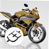 Universal Motorcycle Rear Wheel Tie-Down Strap in Black, Transportation Bundle