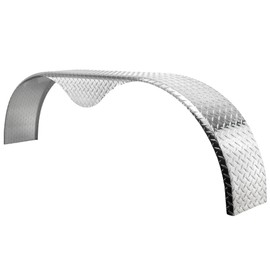 RecPro Trailer Aluminum Tandem Fender | Smooth & Diamond Plate Material | Made in USA (Diamond Plate, 10" x 72" x 20")
