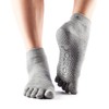 ToeSox Toe Ankle Socks - Heather Grey, Medium