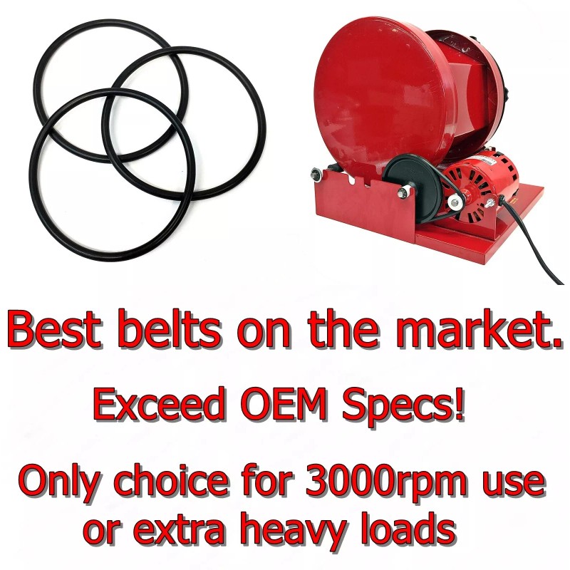 3 Pack Replacement Drive Belt Thumler's Rock Tumbler Model B