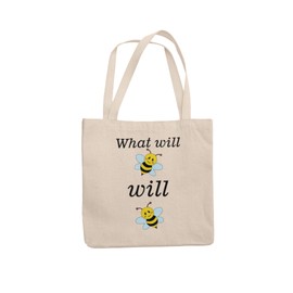 Super Lemon What Will Bee Will Bee - Themed Long Handled Tote Bag - Perfect for Carrying Your Essentials