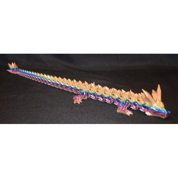 Crystal Dragon ~ 3D Printed ~ Articulating ~ Fidget Toy