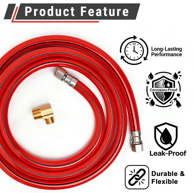 TTFLEX Dishwasher Water Supply Line 6FT with 3/8" Comp x