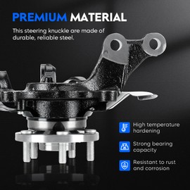 Front Right Side Steering Knuckle & Wheel Bearing Hub Assembly Compatible with Toyota Corolla 1.8L, 2.4L 2009-2013, for Toyota Matrix 2009-2013, Replace for 698-380, 510070