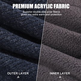 TAGVO Kids Winter Beanie Hats, Windproof Thermal Soft and Warm Fleece Lining Cuffed Hat with Detachable Goggles, Winter Knit Beanie Hat with Ear Flaps Skull Cap for Boys Girls Running Skiing Hiking