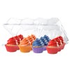 Plastic Cupcake Containers Boxes | 12 Compartment – 8 Pack