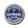 USS Forrestal CV-59 Cold War Service Silhouette Challenge Coin