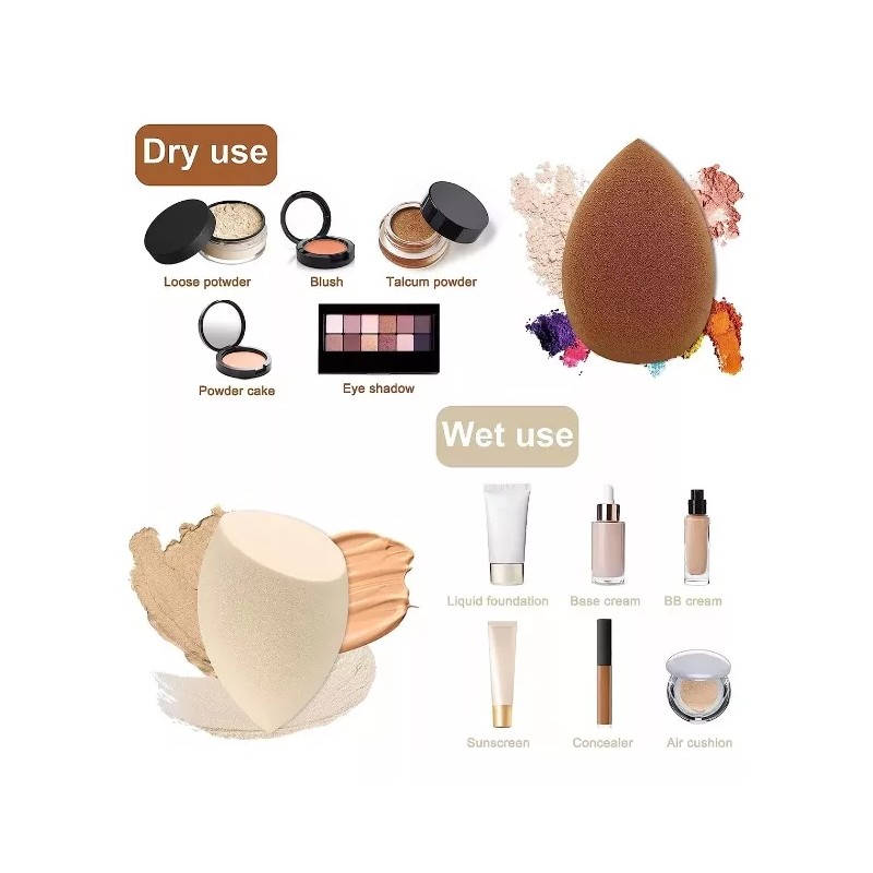 SISTEMAS Kit Esponja De Maquillaje Caja De 8 Piezas