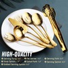 Gold Serving Utensils, OGORI 10-Piece Polished Stainless Steel Gold Serving
