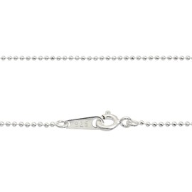 Sears Sv 925 Cut Ball Chain Necklace, Silver, Silver