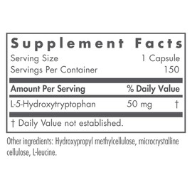 Nutricology 5-HTP 50mg Supplement - Serotonin for Men & Women, Sleep Support, L-5-Hydroxytryptophan, Pure, Vegetarian Capsules - 150 Count