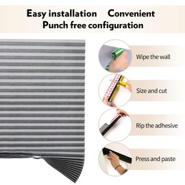 LUCKUP 2 Pack Cordless Light Filtering Pleated Fabric Shade,Easy to Cut and Install, with 4 Clips (36"x72"- 2 Pack, Grey)