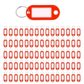 Westcott Key Tags 100 Pieces | 100 Pack of Robust Tags for Labelling Keys with Exchangeable Labels | with Metal Ring and in The Color red | E-10651 00
