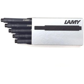 Lamy LAMY T 10 Tintenpatrone schwarz mit großem Tintenvorrat - geeignet für alle Lamy Patronenfüllhaltermodelle - Inhalt 1,25ml je Patrone - 5 Stück pro Päckchen