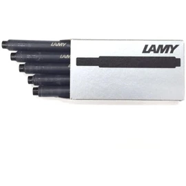 Lamy LAMY T 10 Tintenpatrone schwarz mit großem Tintenvorrat - geeignet für alle Lamy Patronenfüllhaltermodelle - Inhalt 1,25ml je Patrone - 5 Stück pro Päckchen