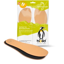 biped minimal sole LEDIGOS - 2 Pairs of Insoles for Minimal and Barefoot Shoes - Premium Leather Soles with Activated Carbon Filter - for Adults and Children (43)