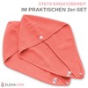 Elexacare Hair Turban Towel with Button, Pack of 2, Various