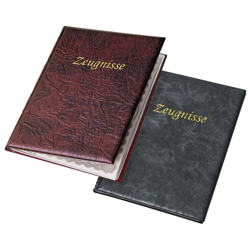 VELOFLEX 4401850 Certificate Folder DIN A4 Leather Grain with 10