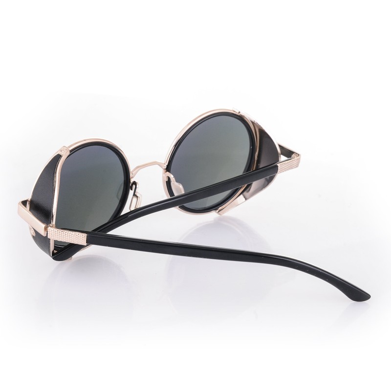 4sold® Steampunk Sunglasses 50s Round Glasses Copper Cyber Goggles Rave