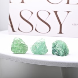 0.88lb/400g Gemstone Raw Crystals, 1" Natural Healing Crystal Raw Stone for Table Bowl, Yoga Meditation, Flower Beds, Garden, Stone Collection, Home Decor, Gifts (Green Fluorite(400g)