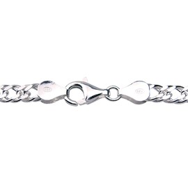 The Chain Company - Italian Rombo Sterling Silver 7.5" Inch 19.5cm Curb Bracelet