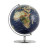 25cm Diameter Globe - PLANET - Chrome Metal Base Topographic