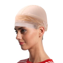 QIYUDA Silicone Wig Grip Cap for Women Non Slip, Adjustable Velvet Wig Grip Band(Beige)