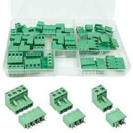 25 Pairs 5.08mm Pitch 2/3/4 Pin Screw Connector Pluggable Terminal Block PCB Mount Screw Terminal Block Pluggable Screw Terminal Block Connector for PCB