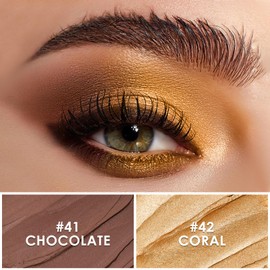 FOCALLURE (2 Pcs 2 in 1 Eyeshadow and Eyeliner Pen,Waterproof Eye Shadow Pencil,Hypoallergenic Eyeshadow,Highlighter Eye Liner,Multi-Dimensional eyes Look,Twilight