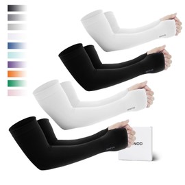 GOUNOD Sun Protection Cooling Arm Sleeves with Thumb Holes - Gardening Outdoors Sports Workouts Arm Sleeves