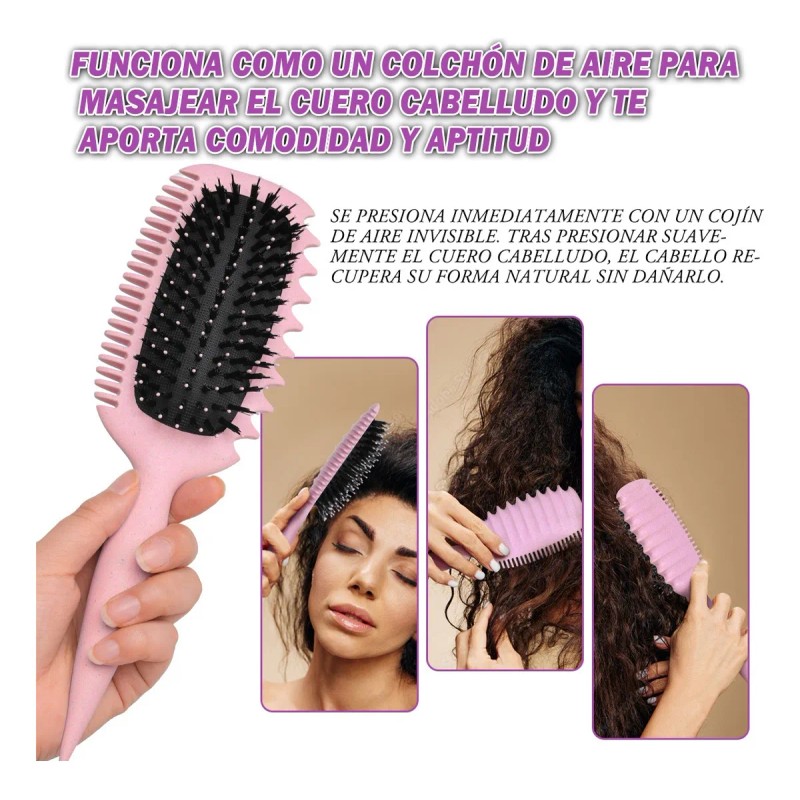 Cepillo Para Cabello Rebote Rizado Peine De Define Styling