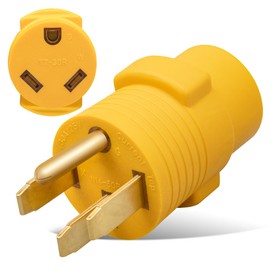 MECMO 50 Amp to 30 Amp RV Adapter, NEMA 14-50P to NEMA TT-30R 50A Male to 30A Female RV Plug Adaptor Connector, 4 Prong RV Power to 3 Prong Electrical Converter for Travel Trailer Camper, 30A 125V