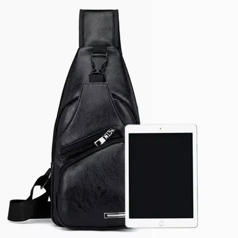 Dolores Pechera Mochila Antirrobo Usb Cuero Bandolera Cruzada Hombro