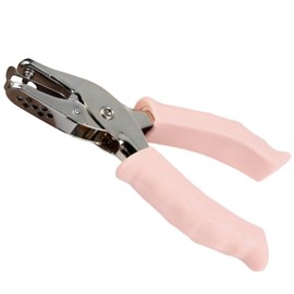 Single Hole Paper Puncher 3mm, Pink Handheld Circle Puncher with Soft Grip, Ticket Punch, Hole Pliers, Small Hole Punch for Children to DIY Dandmade Invoices Greeting Cards Gift Tags and Clipboards