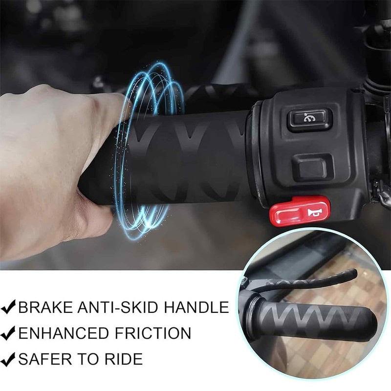 CJQRL Pack of 4 Motorcycle Grips Non-Slip Heating Grips Motorcycle